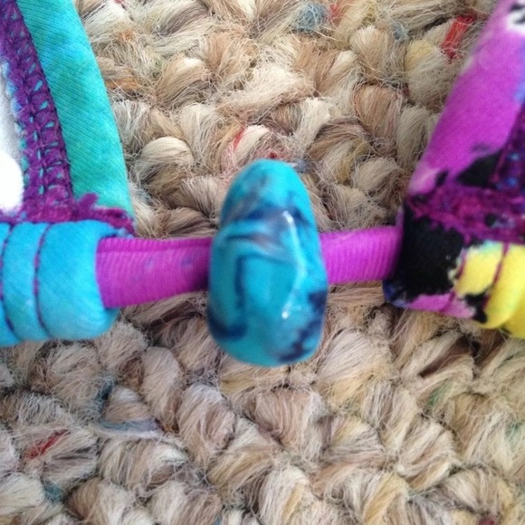 ROXY MULTI-COLOR SPLASH TIKI TRIANGLE BIKINI TOP - Picture 5 of 5